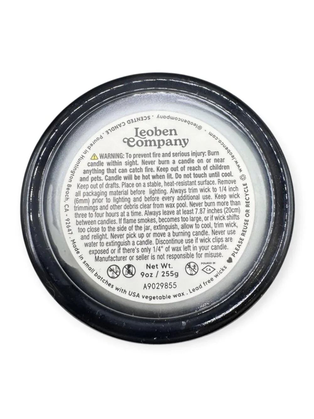 Leoben Co Cigar Lounge Soy Wax Blend Masculine Aromas Collection Candle, 9 Oz